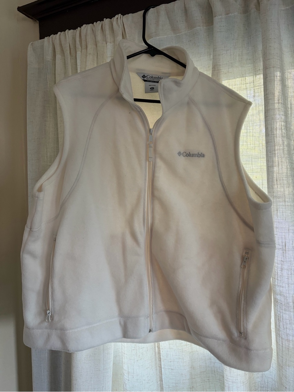 Columbia Women's Cream Fleece Vest - Full Zip